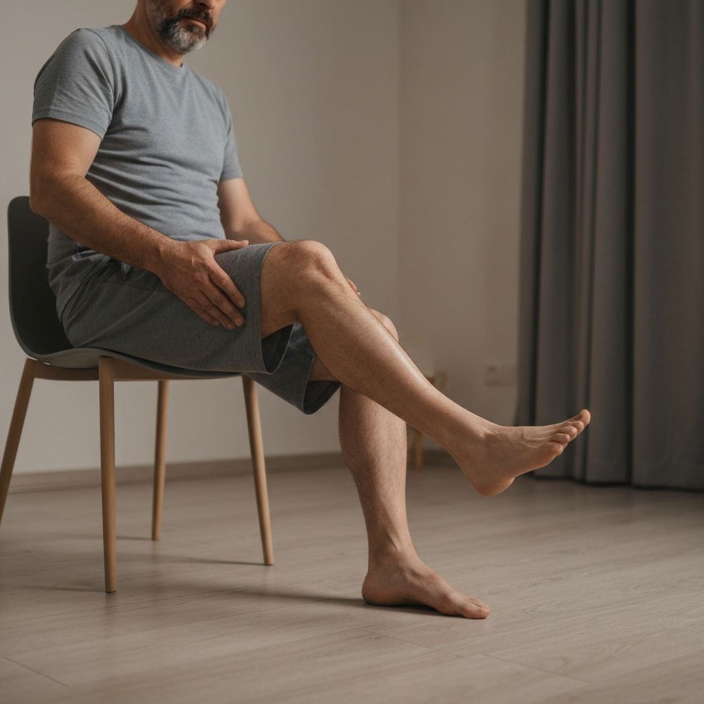 Person performing ankle rotation exercise